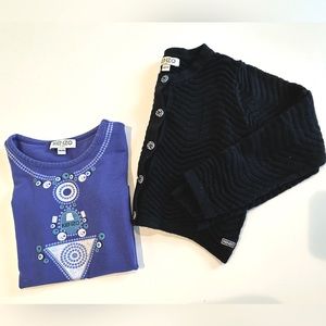 Two Piece Kenzo Kids / Toddler T-Shirt Cardigan Sweater Set